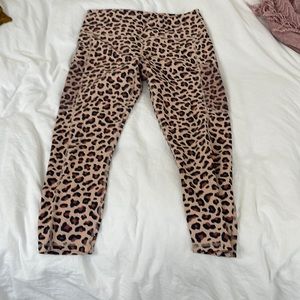 Fabletics leopard power hold leggings L